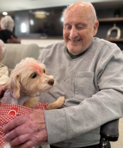 Resident with dog
